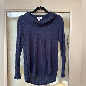 Style & Co Navy Waffle Knit Sweater